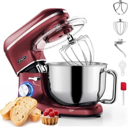 Keukenmachine - Keukenrobot Mixer - Bakken en Koken - Krachtige 2000W Motor - 62 Liter Kom - Rood — thumbnail 1