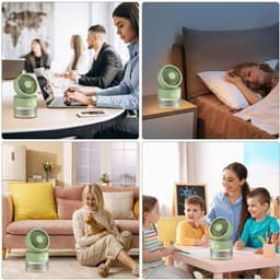 Solvix tafel ventilator geluidloos - Mini Mist Ventilator - USB - 3 Windmodi - Sprayfunctie - Voor Thuis en Kantoor — thumbnail 3