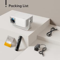 Mini Projector - Wit/Grijs - 15000 Lumen Helderheid - Full HD 1080P - Voor Thuisgebruik — thumbnail 5