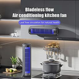 Airconditione Airconditioner, Stille Draagbare Airconditioner Met 3 Snelheden, Bladloze Koeltorenventilator(Beige) Oplaadbaar Twee haken inbegrepen — thumbnail 3