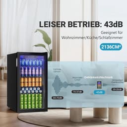 Lamor Koelkast - Koelkasten - Drankkoelkast - 90 liter - 4 verstelbare planken - Digitale display - Glazen deur - 49x44,5x78 cm — thumbnail 5