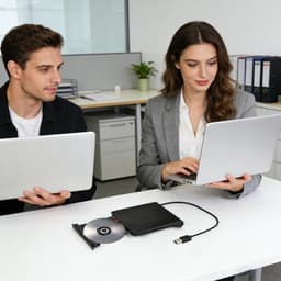 Externe CD/DVD Brander - Draagbare Drive - Data Overzetten - USB 3.0 Type-C - 147 x 145 x 19 cm — thumbnail 2