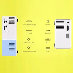 Mini projector 1080P Full HD - Compact en draagbaar - Meerdere poorten - Voor smartphone en laptop - SnelShoppen — thumbnail 5