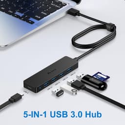 USB Hub - USB Adapter USB Extender - Snelle Data Transfer - 4 Poorten met Type C - 65cm Kabel — thumbnail 4
