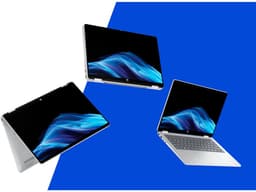 HP OmniBook 5 Flip 2-in-1 14-fp0250ndx Intel Core 5 120U Hybride (2-in-1) 35,6 cm (14") Touchscreen 2K 8 GB LPDDR5-SDRAM 512 GB SSD Wi-Fi 6 (802.11ax) Windows 11 Home Zilver QWERTY — thumbnail 3