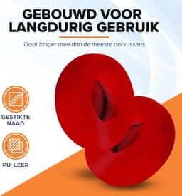 Oorkussens geschikt voor Beats By Dr. Dre Solo 2.0/3.0 wireless - Koptelefoon oorkussens voor Beats Solo rood — thumbnail 3