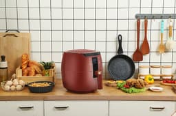 Swiss Pro+ - SP-DAF7LR - airfryer XXXL - Intelligente Heteluchtfriteuse Digitaal- 7 L - XXXL - New Model 2026 - GRATIS Recepten Boek - Touchscreen - TURBO Opwarmen - Rood - 7 liter — thumbnail 13