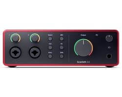 Focusrite Scarlett 4i4 (4e Generatie) – 4-in, 4-out USB-C Audio-interface – Professionele Opnames voor Bands, Producers & Podcasters