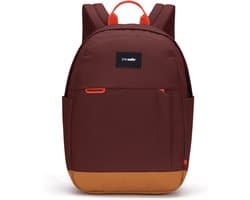 Pacsafe GO Backpack - 15 L - Schoudertas - RFID-blokkerend - Geschikt voor 13-inch laptop - Anti-diefstal - Gerecycled Polyester - Zip Clip - Turn & Lock Security Hooks - Rood