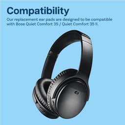 Vervangende Oorkussens voor Bose QuietComfort 35 (QC35)/Bose Quiet Comfort 35 II (QC35 II) Over-ear Hoofdtelefoon van MMOBIEL - Protein PU Koptelefoon Oorkussens - Hoofdtelefoon Earpads – Bloemenprint — thumbnail 2