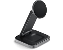 Satechi 3-in-1 Foldable Qi2 Charging Stand - Grijs