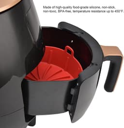 Vervanging Rode Siliconen Mand voor Air Fryer Pot - Multifunctionele Siliconen Pad en Stoomboot Liners - Accessoires voor Air Fryer Oven - Meer Dan 7.5in — thumbnail 5