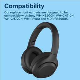 Vervangende Oorkussens voor Sony WH-XB900N/WH-CH710N/WH-CH720N/WH-RF400/MDR-RF895RK Hoofdtelefoons van MMOBIEL – Memory Foam en Protein PU Koptelefoon Oorkussens - Noise Isolation Earpads – Zwart — thumbnail 3