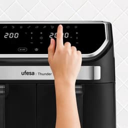 Ufesa Thunder Dubbel 9 l Vrijstaand 1700 W Heteluchtfriteuse Zwart — thumbnail 4