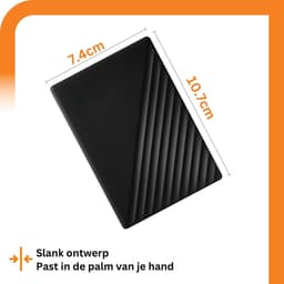 MKSS® Harde Schijf Extern - Draagbare - 1TB Opslag - Zwart — thumbnail 2