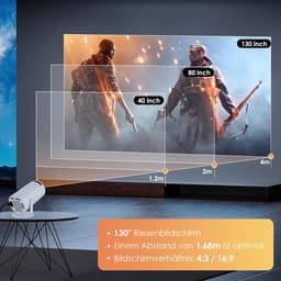 Equivera Mini Beamer - Draagbare Beamer - Beamer - Mini Beamer Projector - Projector - Mini Projector — thumbnail 2