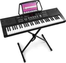MAX KB15 Keyboard set voor beginners met keyboardstandaard - Ideaal voor beginners - Oplaadbare accu — thumbnail 1