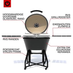 VOLT! BBQ 24 Inch - Houtskoolbarbecues - Ø63cm - Luxe Afwerking — thumbnail 3
