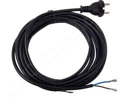 Stroomkabel kabel snoer voor stofzuiger haspel 2x0.75mm2 Universeel 6 meter met kabelschoentjes - kabelhaspels - zwart