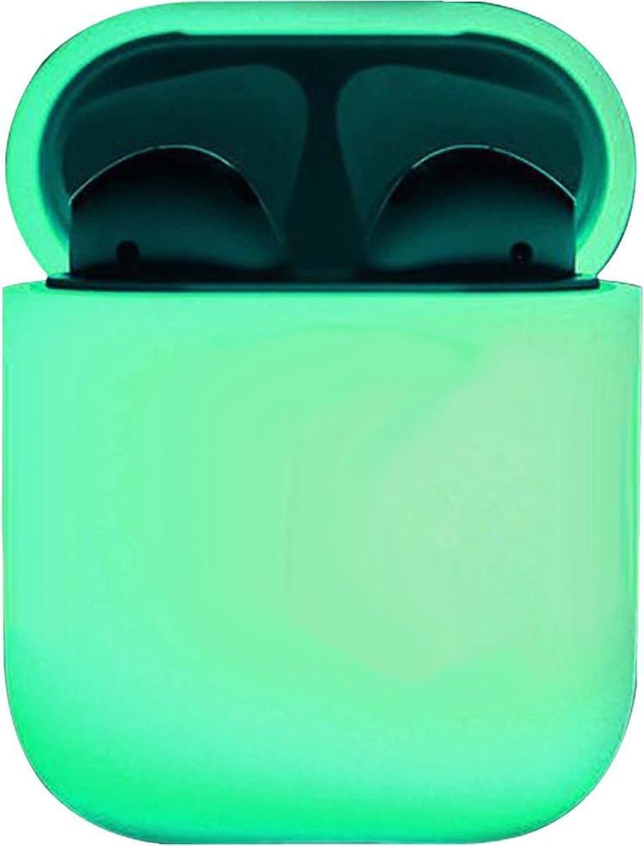 Hoesje - Geschikt voor Apple Airpods 2 - Siliconen Dun Met Clip - Case Cover - Silicone Hoes - Glow in the dark — afbeelding 1