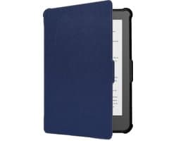 Hoes Geschikt voor Kobo Clara HD - Luxe E-reader Bescherm Case - Hoesje Book Cover - Donkerblauw