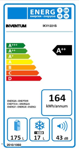 Inventum IKV1221S - Inbouw koelkast - Vriesvak - Nis 122 cm - 187 liter - 4 plateaus - Sleepdeur - Wit — thumbnail 4