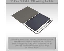 10 inch LCD-tablet tekentablet voor commerciële benodigdheden - Hightech lamineertechnologie - zwart met lederen hoes Digitaal notitieblok