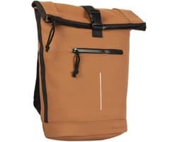 New Rebels Mart New York Cognac 21L Rugtas Rolltop Waterafstotend Laptop 15.6