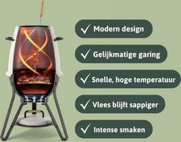Kandu Cooking 41 kooksysteem - Coal Grey - Vertical Cooking barbecue - Ø58 x H95 cm — thumbnail 3