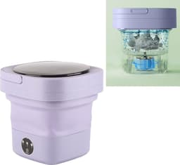 Opvouwbare wasmachine - hoge snelheid - 65 liter - grote capaciteit - zacht centrifugeren - paars - Mini wasmachine — thumbnail 5