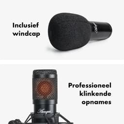 USB Microfoon bundel - Condensator Studiomicrofoon met Broadcast statief en Popfilter — thumbnail 5