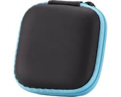 Oortjes Opberg Hoesje | Case | Etui | Organizer | Voor Het Opbergen Van Oordopjes En Laadkabels | Opbergen Van Sleutels | USB | LICHT BLAUW