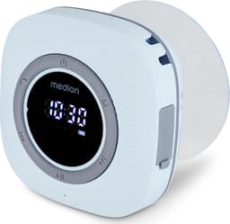 MEDION S66884 Douche radio met Bluetooth (badkamerradio, FM radio, zuignap, LED display, IPX6 waterproof, geïntegreerde oplaadbare batterij, MD43884) blauw — thumbnail 4