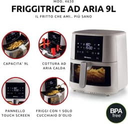 Ariete 4630 Airfryer 9L 1500 W Wit — thumbnail 3