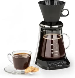 craft coffee weegschaal timer glazen kan filteropzet 600ml zwart/wit — thumbnail 1