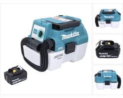 Makita DVC 750 LG1 accustofzuiger LXT 18 V 67 mbar 7,5 l borstelloos + 1x accu 6,0 Ah - zonder oplader