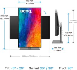 BenQ PD3225U computermonitor 81,3 cm (32") 3840 x 2160 pixels 4K Ultra HD led zwart — thumbnail 3