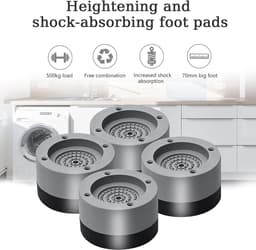 Trillingdempers - Wasmachine - Droger - Anti-slip - Set 4 stuks - 3.5CM - Trillingdemper wasmachine - Droger trillingdemper - Anti schudden - Anti Trilling / Vibratie Dempers Pads Verhoger — thumbnail 4