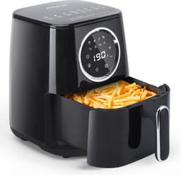 Aigostar Airfryer Odin 30YCN - Heteluchtfriteuse - Digitaal display - 4,2 Liter - 700 Gram friet - 1400W - Receptengemeenschap - Zwart — thumbnail 2