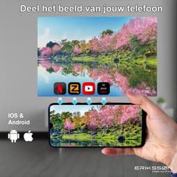 Erikssøn Beamer Prime - Incl. Standaard - Streamen Vanaf Je Telefoon - 6600 Ansi-Lumens - Projector - Mini - Beamers — thumbnail 5