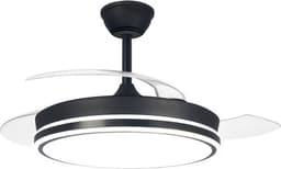 CristalRecord - Plafondventilator Supereco - doorsnede 106 cm – uitklapbare bladen – remote control – dimbaar en kleurenwissel - zwart — thumbnail 2