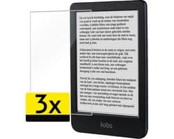 Screenprotector - Geschikt voor Kobo Clara BW - 3 Stuks - Extra Sterk - Beschermglas - Gehard Glas - Tempered Glass - Screen Protector