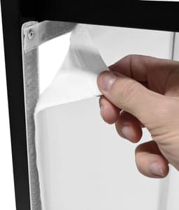 DJ Booth Meubel - 105 x 57 x 113.5 cm - Opvouwbaar Draagtas - Stretch Panelen Zwart/Wit — thumbnail 4
