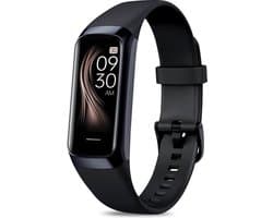Otiume Activity Tracker - Stappenteller en Hartslagmeter - Sporthorloge - Smartwatch - Dames Heren en Kinderen - Amoled - Bloeddrukmeter - Zwart