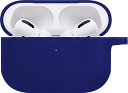 Hoesje - Geschikt voor Apple AirPods Pro 2 - met Clip - Siliconen Hoes - Silicone Case Cover - Donkerblauw — thumbnail 1