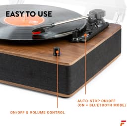 Platenspeler Bluetooth - Fenton RP161 - Retro platenspeler met speakers ingebouwd - Auto stop - 50W — thumbnail 3