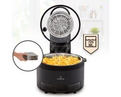 Klarstein Heteluchtfriteuse 2-in-1, Airfryer met Stoomfunctie, Heteluchtfriteuse met Snelle Opwarming, Airfryer met 6 Programma’s, Airfryer XL, Heteluchtfriteuse met Extra Accessoires, 5 L, 1250 W