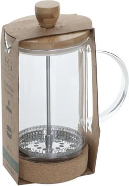 Secret de Gourmet Glazen Koffiezetapparaat met Bamboe Deksel - 600,0 mL, Transparant en Bruin — thumbnail 3