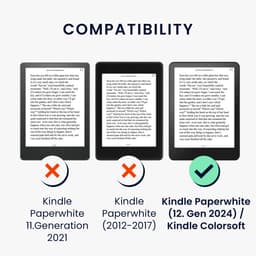 kwmobile ereader case geschikt voor Amazon Kindle Paperwhite (2024)/Colorsoft hoesje - E-reader cover - TPU e reader beschermhoes - In transparant — thumbnail 2