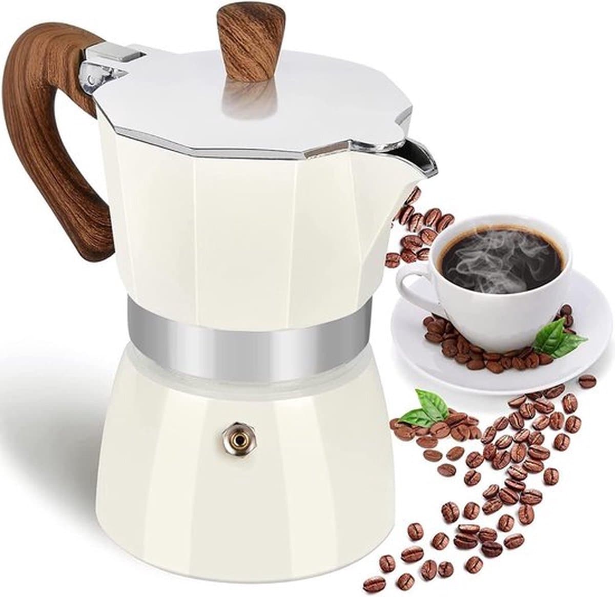 Espresso Maker Moka Pot - 5 oz Handmatige Cubaanse koffiepercolator - Premium Aluminium Italiaanse Espresso Greca Koffiezetapparaat - 3 Espresso Cup Brewer - Percolator — afbeelding 1